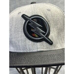 DC Comics The Flash Snapback Hat Black Gray Fastest Man Alive Cap Reflective